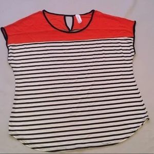 Women’s blouse orange / striped 3x